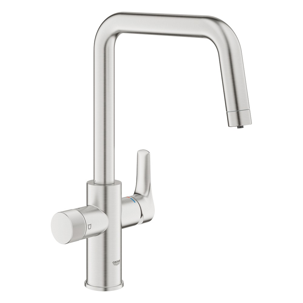 GROHE Blue Pure Eurosmart U-Tud supersteel GROHE Blue Pure vandhaner