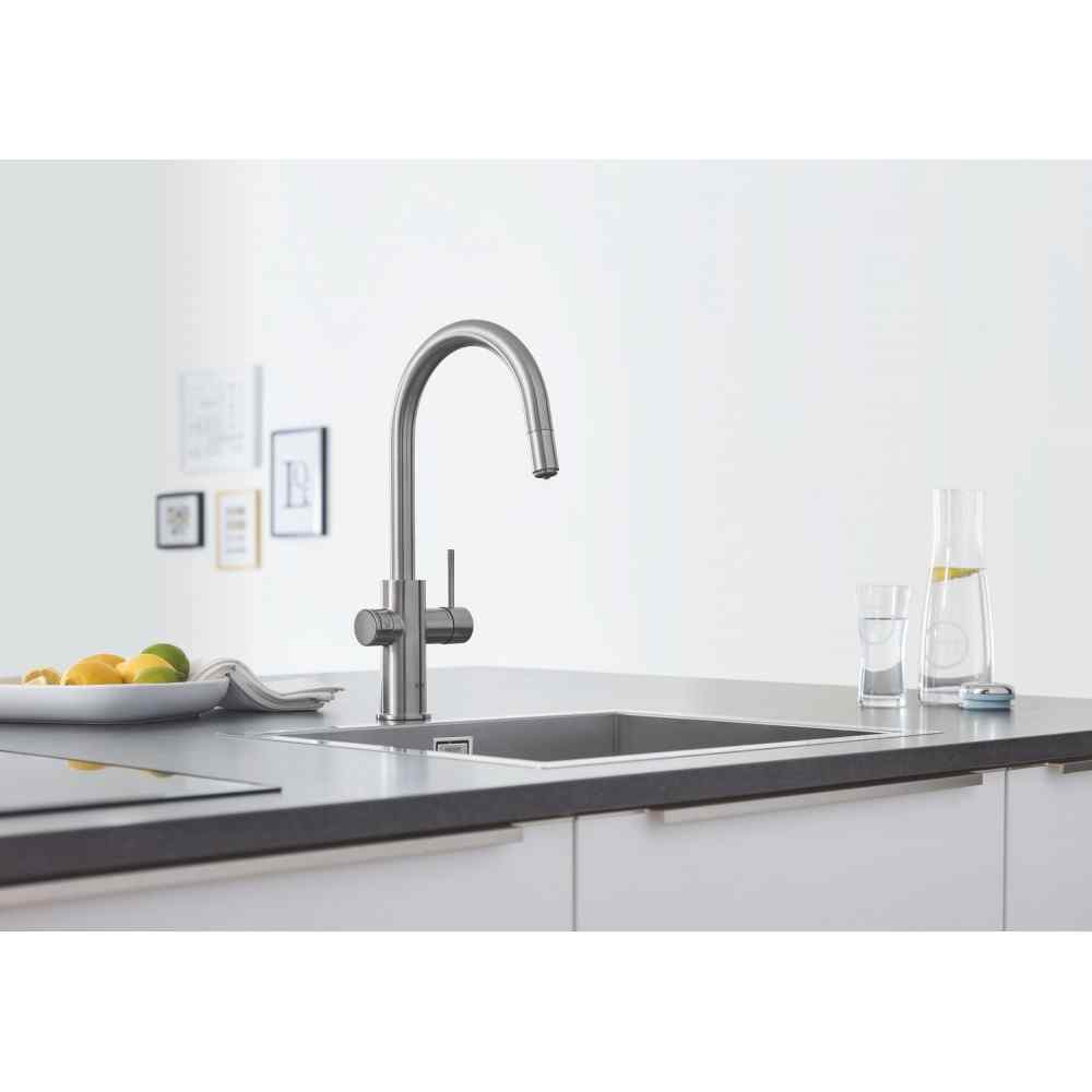 GROHE Blue Home - C-tut - Uttrekkbar - Supersteel Watertrade
