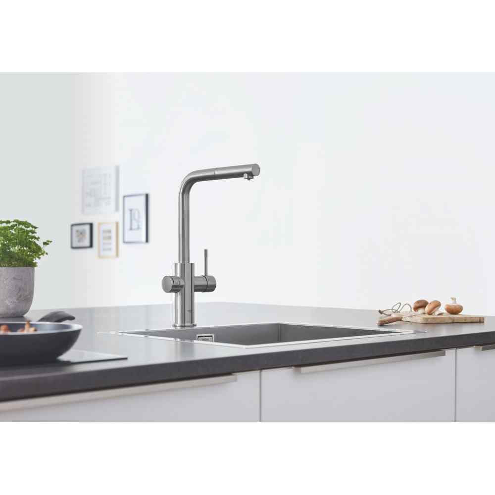 GROHE Blue Home - L-tut - Uttrekkbar - Supersteel GROHE Blue Home