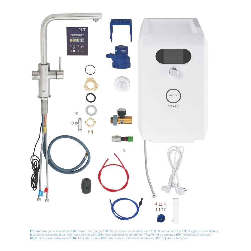 GROHE Blue Professional - L-tut - Uttrekkbar - Supersteel GROHE Blue Pro